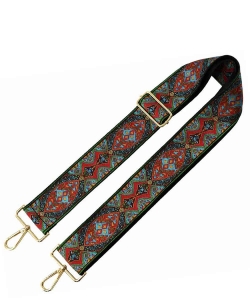 Wide Tribal Pattern Guitar Strap SS050RR RED/GREEN